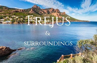 Looking across the bay at Frejus on the Mediterrean coast